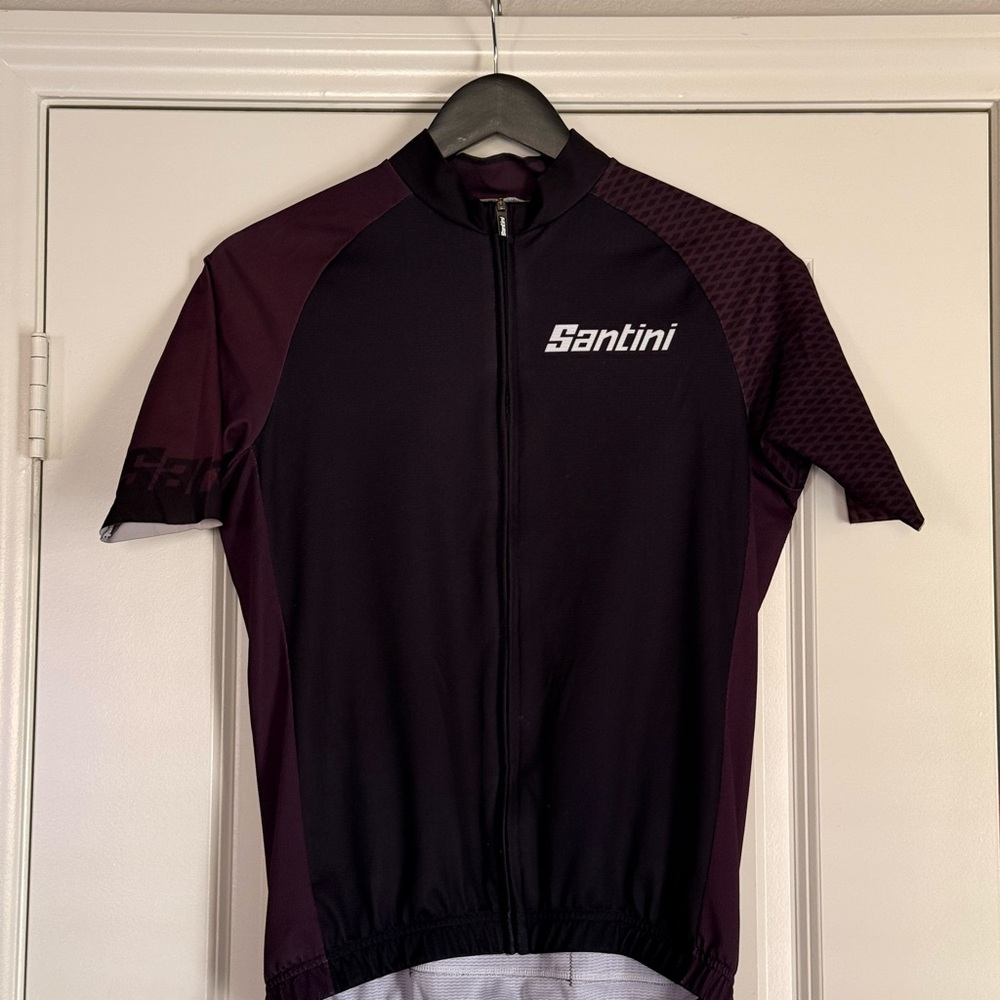 Santini Black and Purple Cycling Jersey